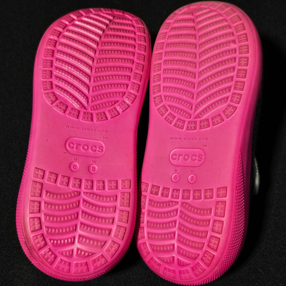 Crocs Barbie Crush Clog Womens 8, Mens 6 Black‎ Pink Platform Sandals Limited Ed - Picture 3 of 13